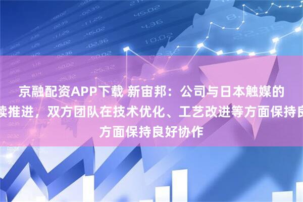 京融配资APP下载 新宙邦：公司与日本触媒的合作持续推进，双方团队在技术优化、工艺改进等方面保持良好协作